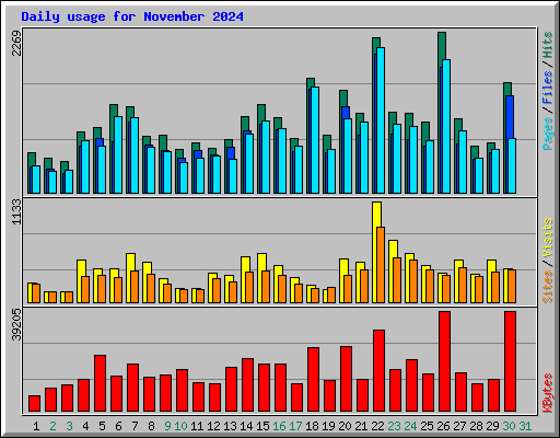 Daily usage for November 2024
