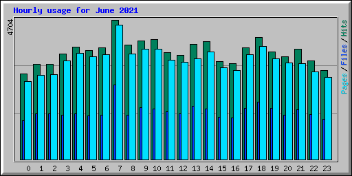 Hourly usage for June 2021